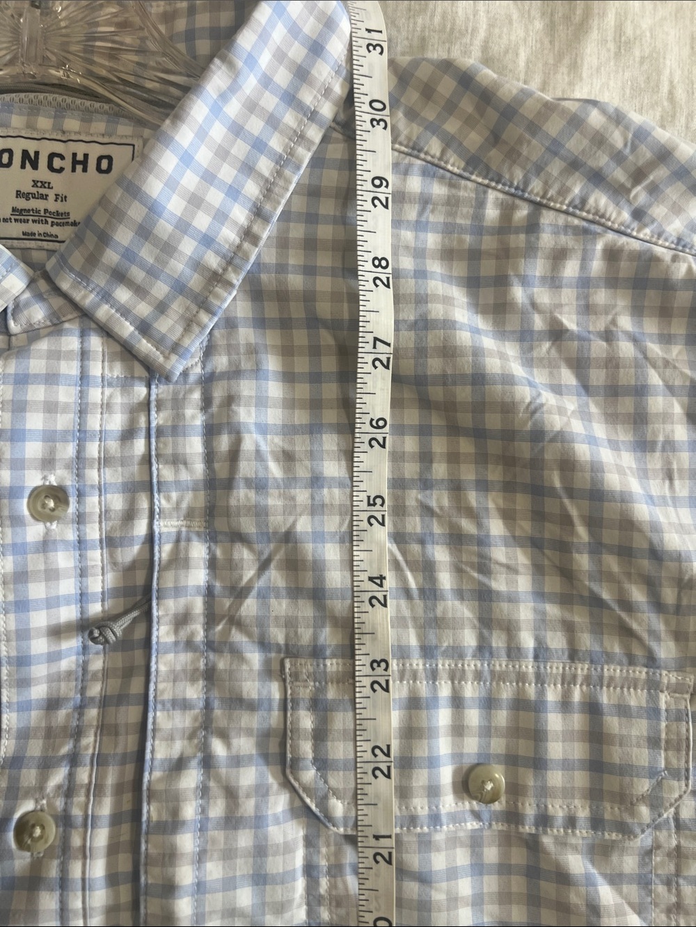 Poncho The Catfish Button Down Shirt Magnetic Pockets Men's XXL EUC - Picture 7 of 8